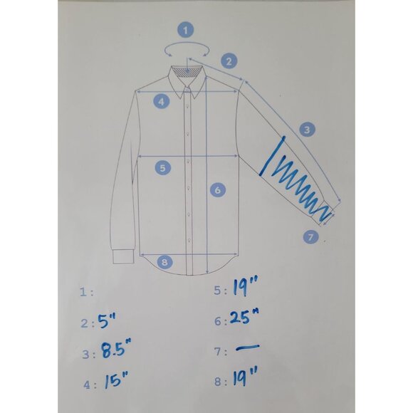 Everlane Short Sleeve Blue White Striped Button Down Casual Shirt Men's Sz S - Picture 6 of 6